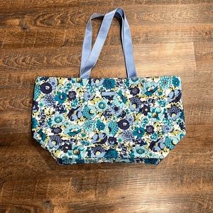 Vera Bradley Blueberry Blooms Canvas Tote